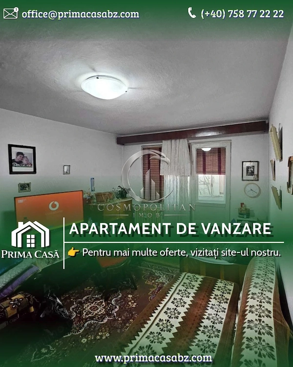 Apartament cu 2 camere zona Crang / Stadionului ~ etaj 3 din 4 ~ — fotografia 1