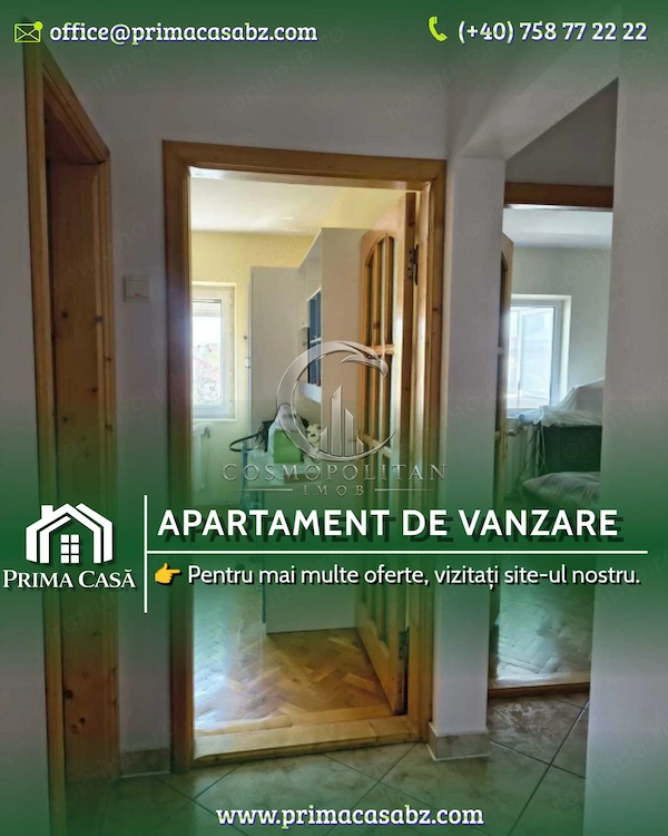 Apartament cu 3 camere Zona centrala Str. Bucegi Liceul de Arte etaj 3 , 2 balc — fotografia 1