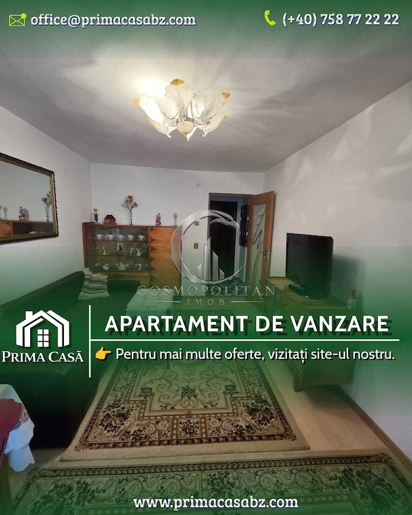 Apartament cu 3 camere, zona Bvd. Stadionului/BZ ~ etaj 3 din 4 — fotografia 1