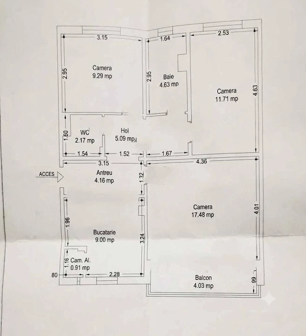 3 camere decomandat-70 mp-incalzire in pardoseala-Complexul Studentesc — fotografia 3