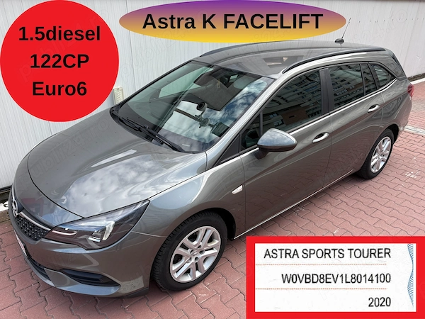 TVA deductibil! Opel Astra K FACELIFT 01 2020, 1.5d 122CP cu ISTORIC SERVICE COMPLET, LED, navi 8