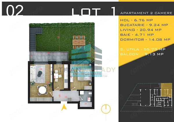 2 Camere Cu Gradina 63 Mp,Pallady-Nicolae Teclu,Metrou — fotografia 1