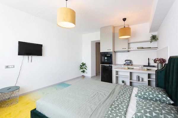 Garsoniera de inchiriat in Rin Grand Residence. TV + Internet inclus — fotografia 1
