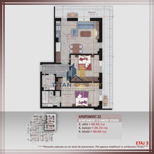 3 Camere Imobil Stil Boutique,Pallady-Nicolae Teclu,Metrou,1/2 Parcare — fotografia 3