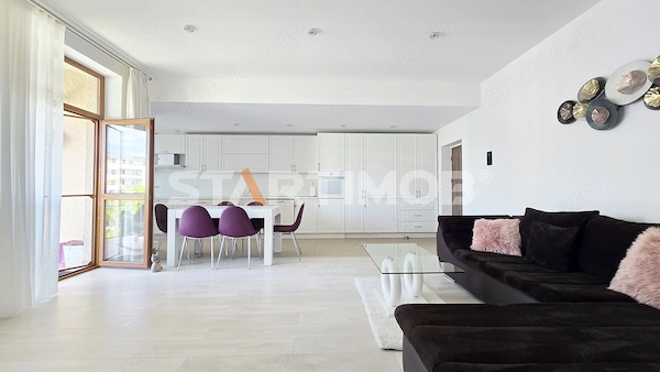 Apartament mobilat 3 camere bloc tip vila zona Coresi — fotografia 1
