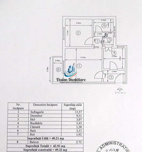 Apartament 2 camere semidecomandat, etaj 4, Adridan Darmanesti — fotografia 3
