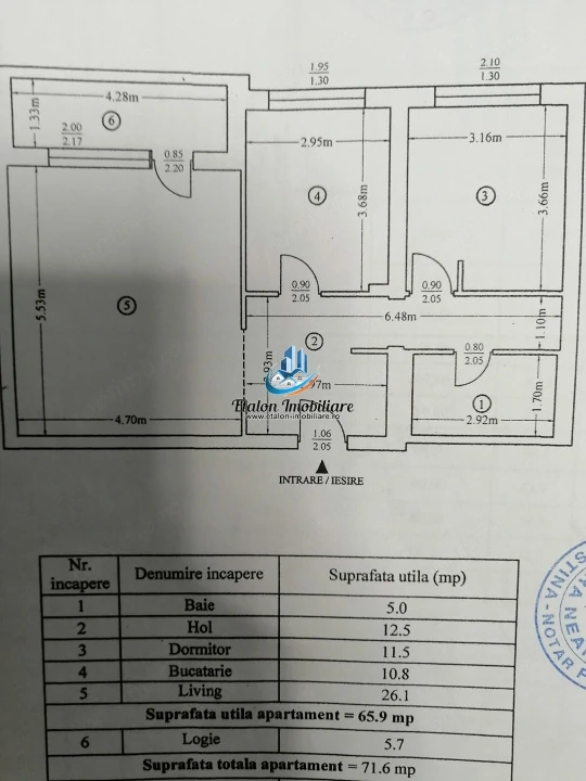 Apartament 2 camere decomandat, parter, 72 mp, Precista, Piatra Neamt — fotografia 3