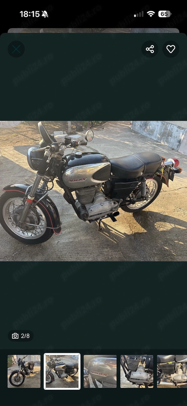 Motocicleta Sanglas motor de 500