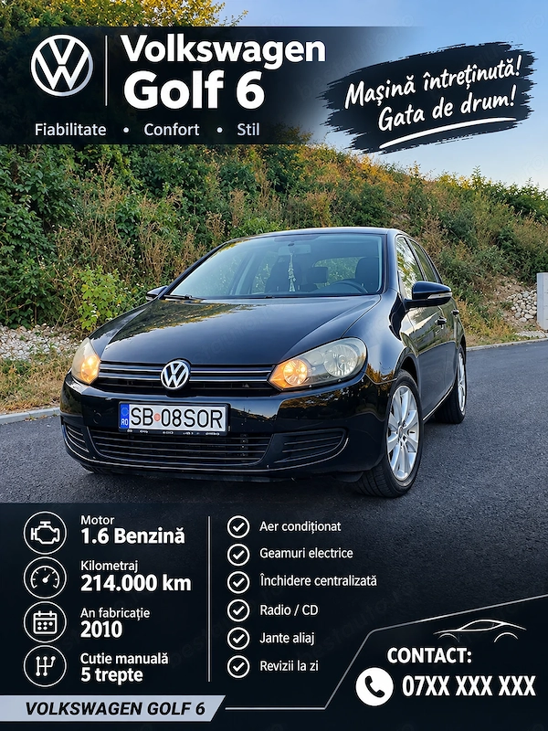 Vw golf 6 1.6 benzina !