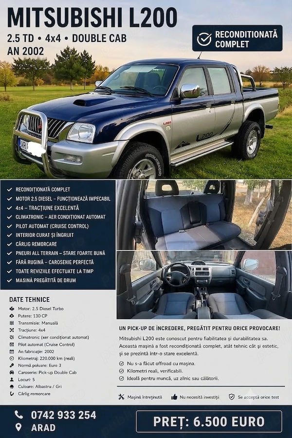 MITSUBISHI L200 2002 — imagine 1