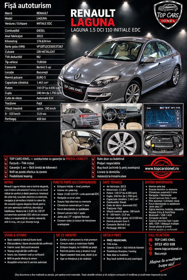 RENAULT Laguna 2015 — imagine 16
