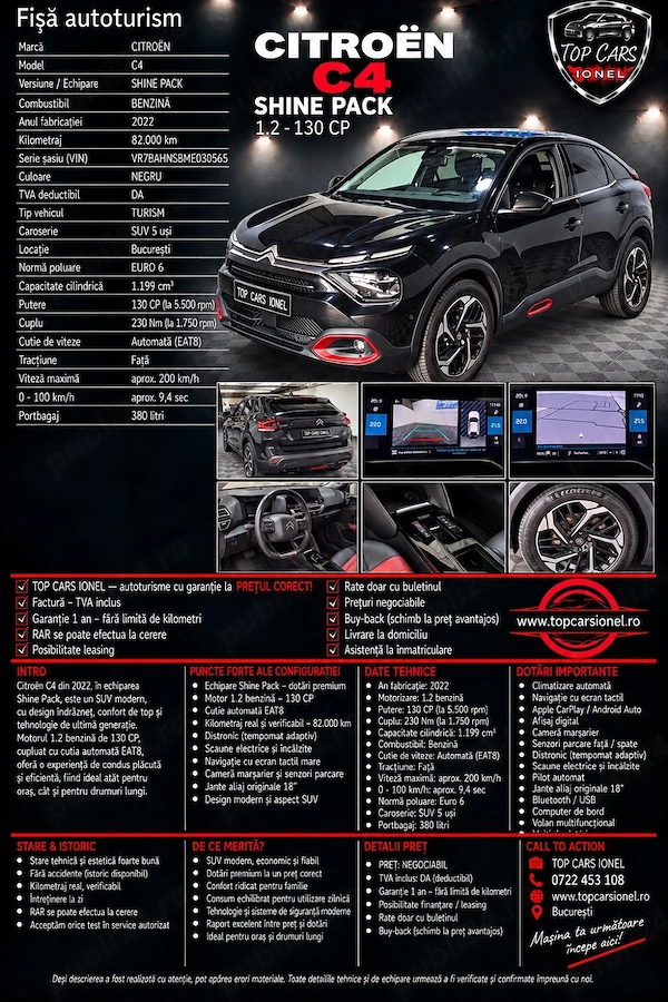 CITROËN C4 2022 — imagine 14