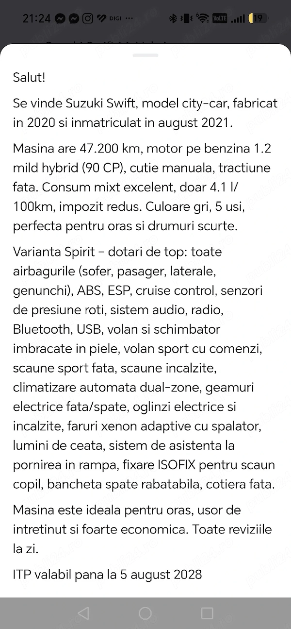 SUZUKI Swift 2020 — imagine 5