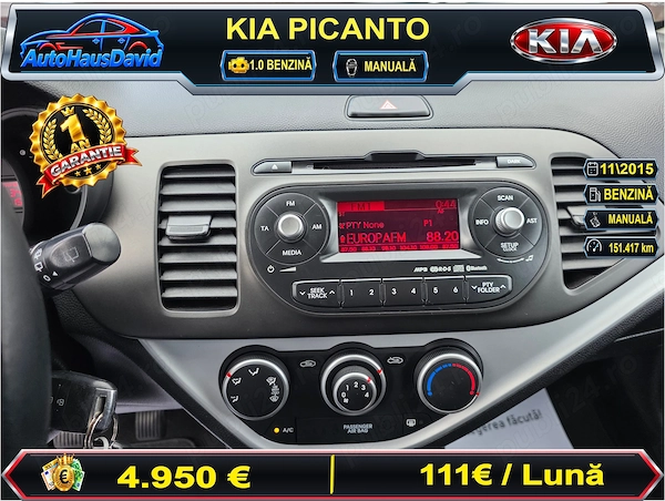 Kia Picanto 2015 benzină, 4.950 € — imagine 8