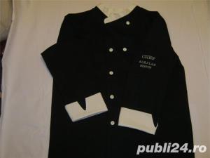 costum bucatar negru-alb