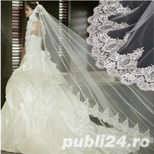 Voal mireasa deosebit stil spaniol brodat dantela nou nout