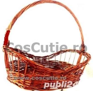 Cosuri model barcuta, impletite din rachita, natur, mahon, cosulete pentru cadouri - imagine 2