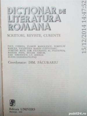 Dictionar de literatura romana , Paul Cornea, Ed, Univers,1979 - imagine 2