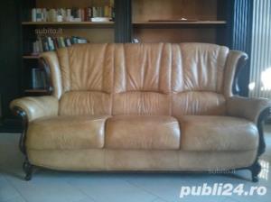 canapea + fotolii piele