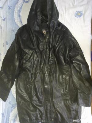 Geaca de piele dama,  cu gluga mas. M - imagine 5