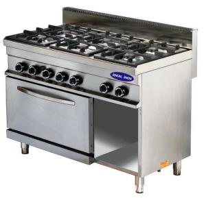 Masina de gatit cu 6 arzatoare, cuptor si spatiu depozitare deschis - linia 700 - clr.19.gr732