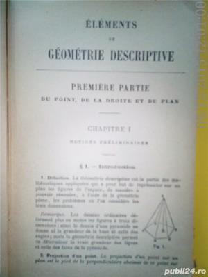 Ele ments de ge ome trie descriptive avec de nombreux exercices, 1917 - imagine 2