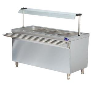 Salad bar cu spatiu depozitare, geam si drum tavi 4*gn 1/1 - clr.83.bts714f