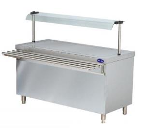 Masa cu suprafata plata rece , spatiu depozitare, geam si drum tavi