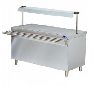 Unitate de servire neutra cu spatiu depozitare , geam si drum tavi