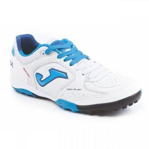 Ghete fotbal piele Joma Top Flex albe