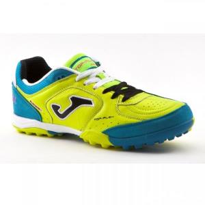 Ghete fotbal piele Joma Top Flex lemon/blue