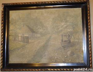 peisaj rural de Grigore Romano (1868-1917) datat 1913