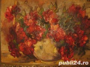 Maria Ionescu Bacaloglu : bujori (ulei pe carton)