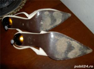 pantofi dama bej de piele 38 - imagine 5