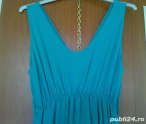 Rochie albastru turcoaz - M L - imagine 5