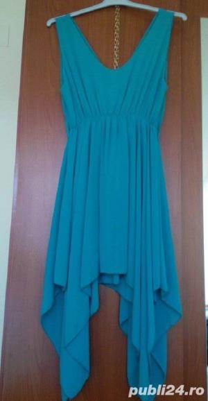 Rochie albastru turcoaz - M L - imagine 2