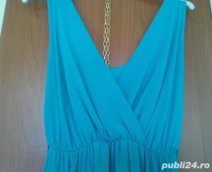 Rochie albastru turcoaz - M L - imagine 6