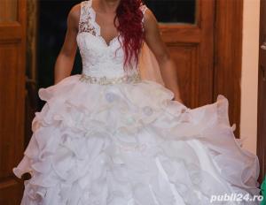 Vand rochie de mireasa, printesa cu volanase - imagine 3