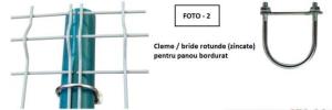 Cleme bride rotunde zincate panou gard bordurat