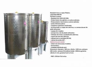 Vand recipiente inox cu capac flotant (diverse capacitati) - imagine 3