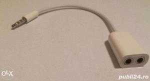 Apple Splitter RCA compatibil iPhone, iPod, iPad, Walkman, Mp3 Player