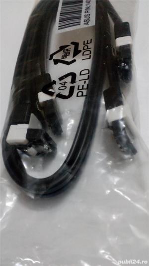 Set 2 x cablu date sata 3 Asus SATA 3.0 6Gb/s negre hdd,ssd - imagine 2