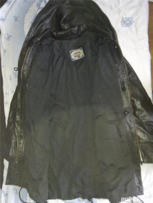 Geaca de piele dama,  cu gluga mas. M