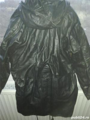Geaca de piele dama,  cu gluga mas. M - imagine 3