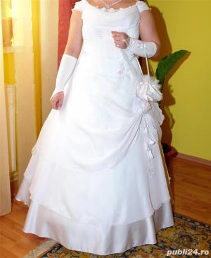 Rochie mireasa alba - 2 piese  - imagine 4