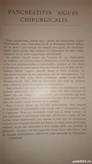 Les pancreatites aigues chirurgicales , Brock, Paris ,1926 - imagine 3