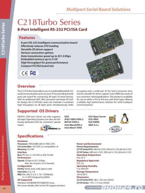 C218Turbo 8-port RS-232 intelligent Universal ISA Adapter - imagine 4