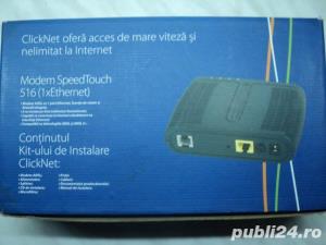 Kit ClickNet Modem ADSL Thomson SpeedTouch ST516 V6 NOU - imagine 2