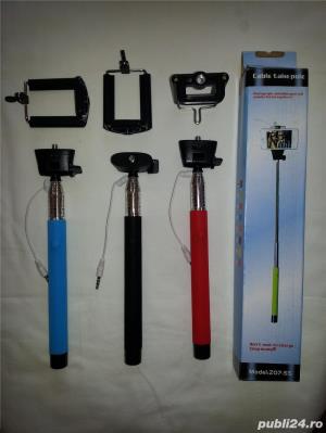 Monopod selfie cu buton declansator pe maner + suport telefon