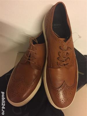 Sneakers Z Zegna,vintage brown Oxford,produs original